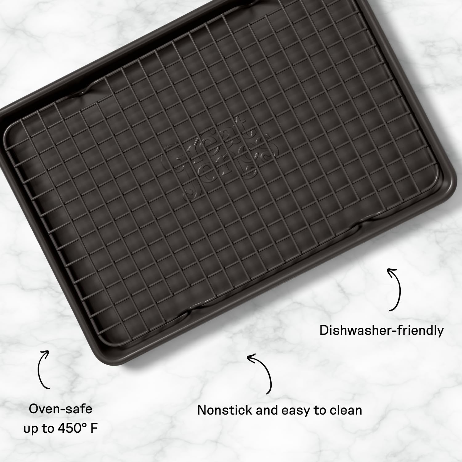 Great Jones Non Stick Wire Cooling Rack (Pepper) – Fits Quarter Sheet