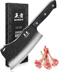 ENOKING 7.1″ Butcher Knife & Chef’s Knives – Hand Forged High Carbon Stainless Steel, Full Tang Meat Cleaver for Kitchen & Outdoor Meat Cutting