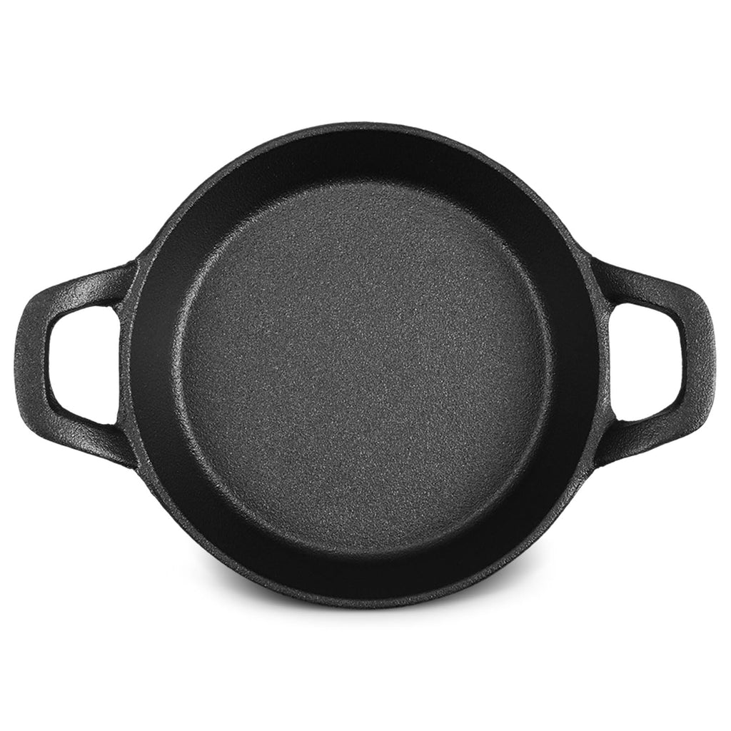 Ziliny 6 Pack Mini Cast Iron Skillets 6.3 x 6.3 x 1.5 Inch Pan Ramekin Set