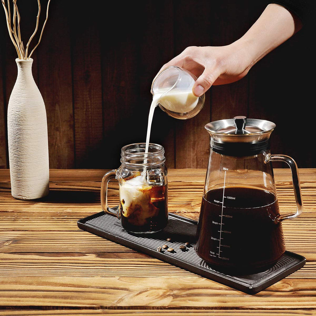 Aquach 51oz Cold Brew Maker, Borosilicate Glass Iced Coffee Tea Pitcher