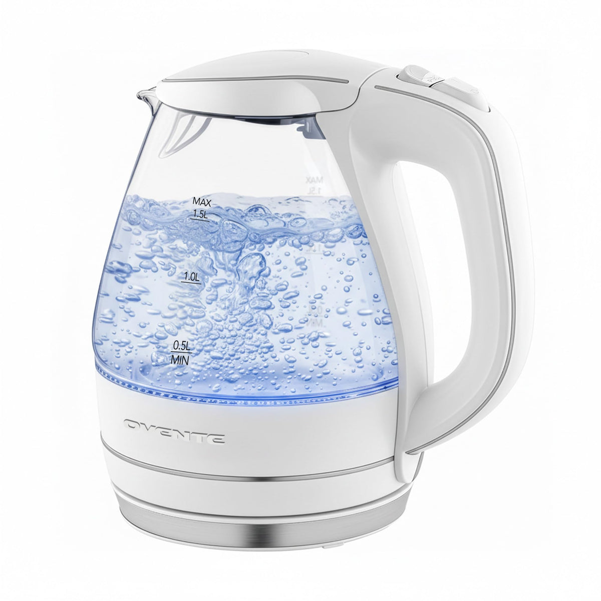 OVENTE 1.5L Glass Electric Kettle Water Boiler, Green KG83G