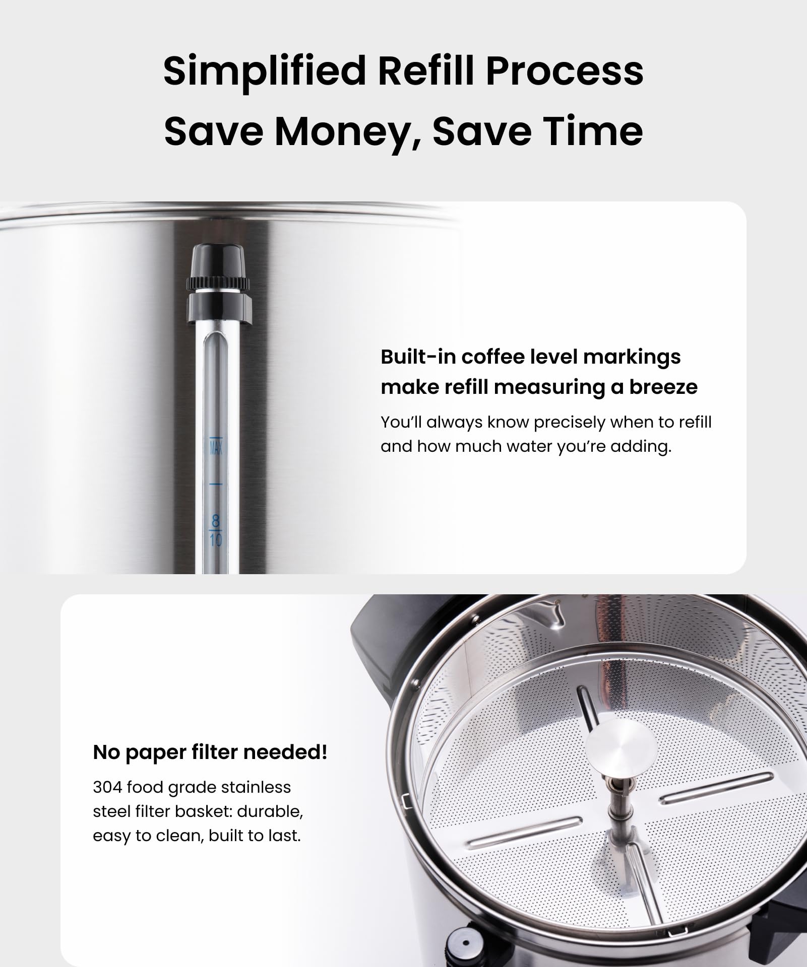 SYBO 120 Cup Commercial Coffee Urn, 18 L Large Coffee Maker