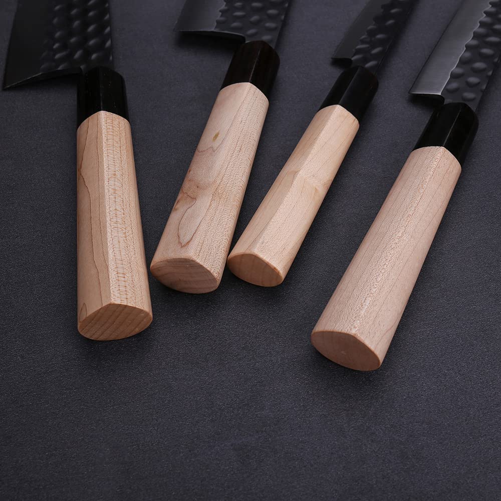 WILDMOK Left Handed 7 Inch Deba Knife German Stainless Steel Sashimi Knife Asian Usuba Salmon Knife for Left Handed