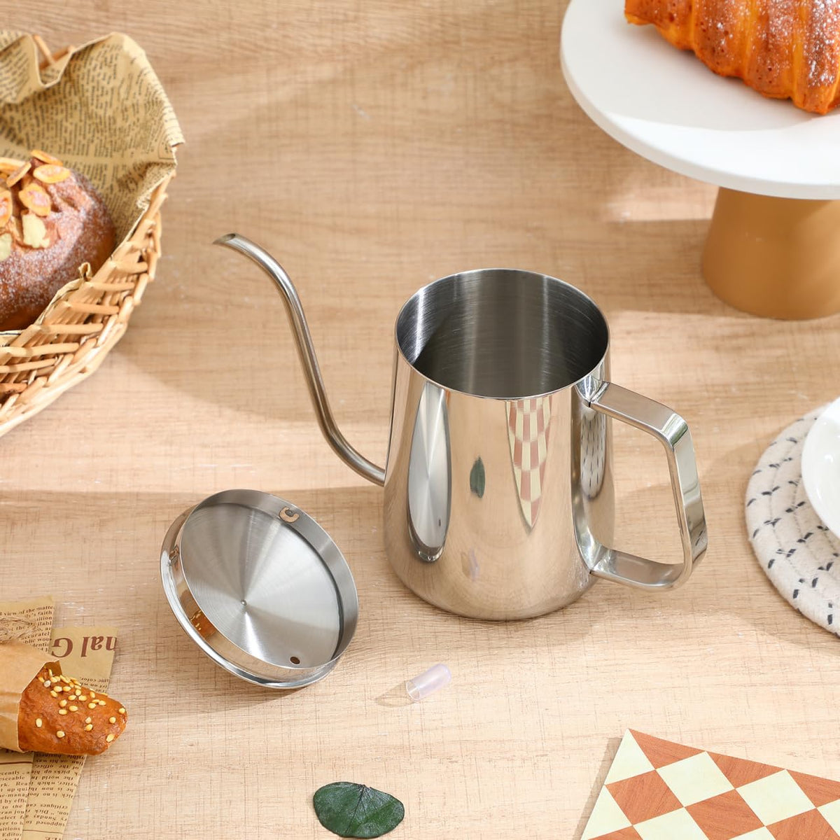Gooseneck Kettle, 600ML Coffee Pour Kettle with Thin Spout