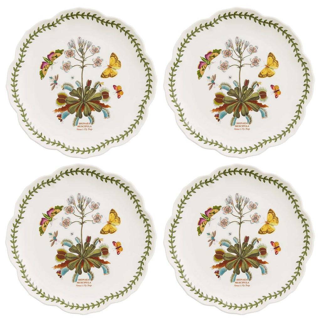 Portmeirion Botanic Garden Lotus Salad Plates - Scalloped Rim, Set of 4