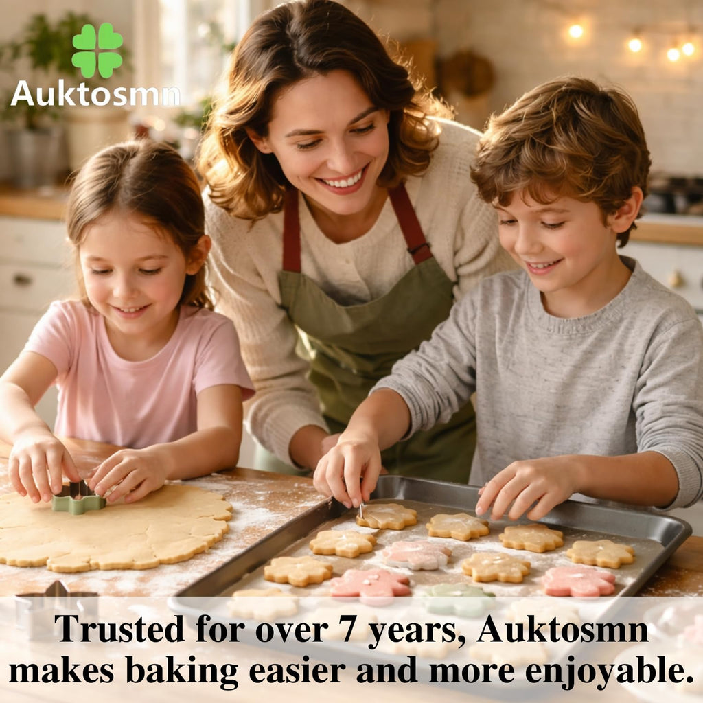 Auktosmn Large Number Cookie Cutter Set with Dough Scraper&Chopper-9 Piece-3.25 Inch-Number 0-8-Birthday Cookie Cutter Shape for Baking-Stainless Steel Kitchen Utensil