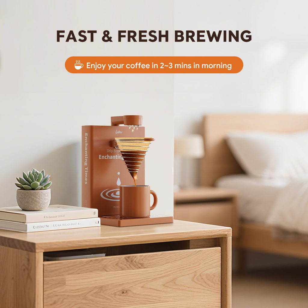i Cafilas Portable Detachable One Cup Coffee Maker,Automatic Pour Over Coffee Maker, Portable Drip Coffee Maker with Reusable Filter for Home,Office,Hotel,Traveling or Business Trip,300ml,10oz