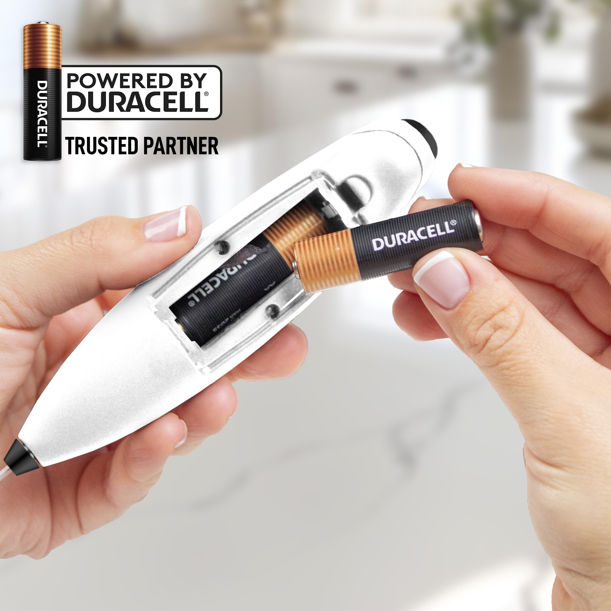 Zulay Kitchen Powerful Milk Frother Wand With Duracell Batteries - Ultra Fast Handheld Drink Mixer - Electric Whisk Foam Maker for Coffee, Lattes, Cappuccino & Matcha - Z1 Motor - White & Black