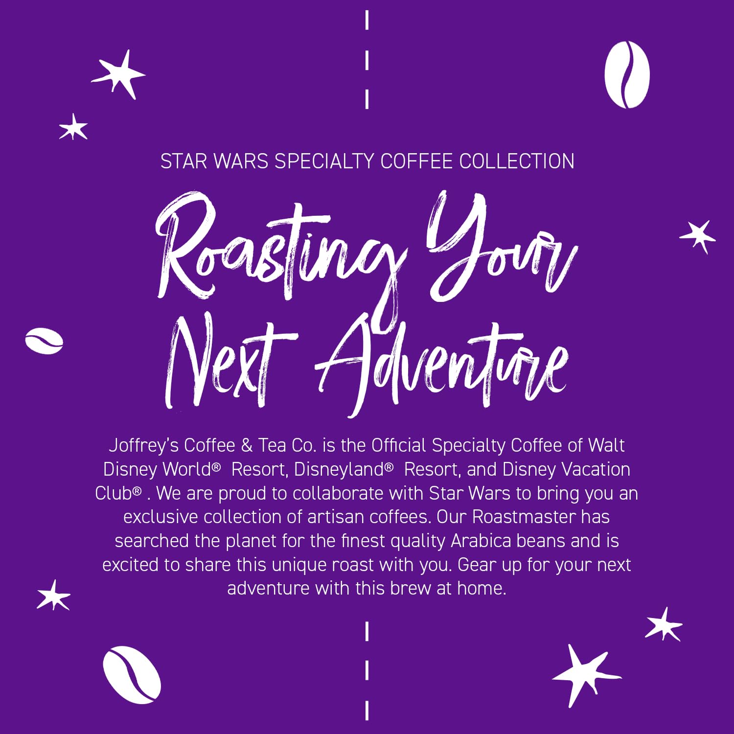 Joffrey's Coffee - STAR WARS™ Dark Side Blend, STAR WARS Licensed Coffee Collection, Artisan Dark Roast, Strong & Smooth Taste, Brew or French Press (Whole Bean, 11oz)
