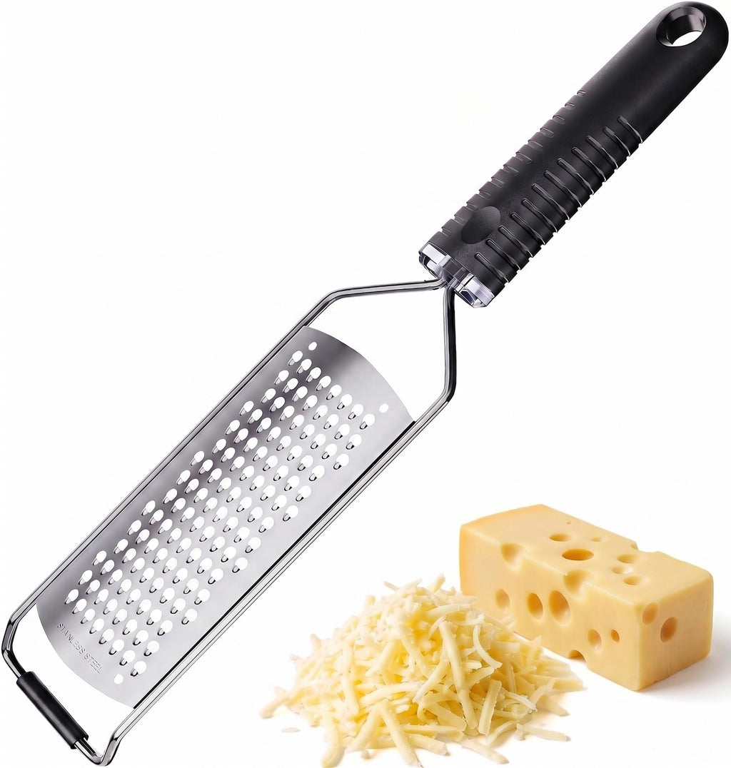 Cheese Grater with Non-Slip Handle, L12" X W2.5", Coarse Grater