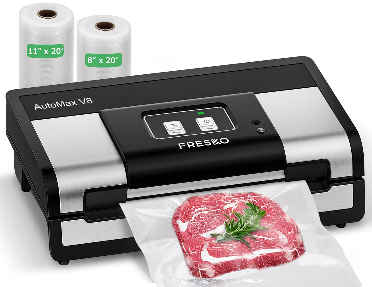 FRESKO Automatic 95Kpa Food Vacuum Sealer Machine, Auto Dry-Wet Detection