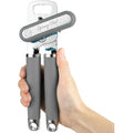 Spring Chef Stainless Steel Manual Can Opener with Magnetic Lid Remover, Easy Turn & Heavy Duty Can Openers for Seniors with Smooth Edge - Graphite