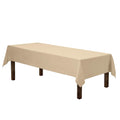 Gee Di Moda Rectangle Tablecloth - 60 x 126 Inch Beige Table Cloth for 8 Foot Rectangle Tables - Heavy Duty Washable Fabric - for Holiday Party, Dinner, Weddings, Baby Shower & Events