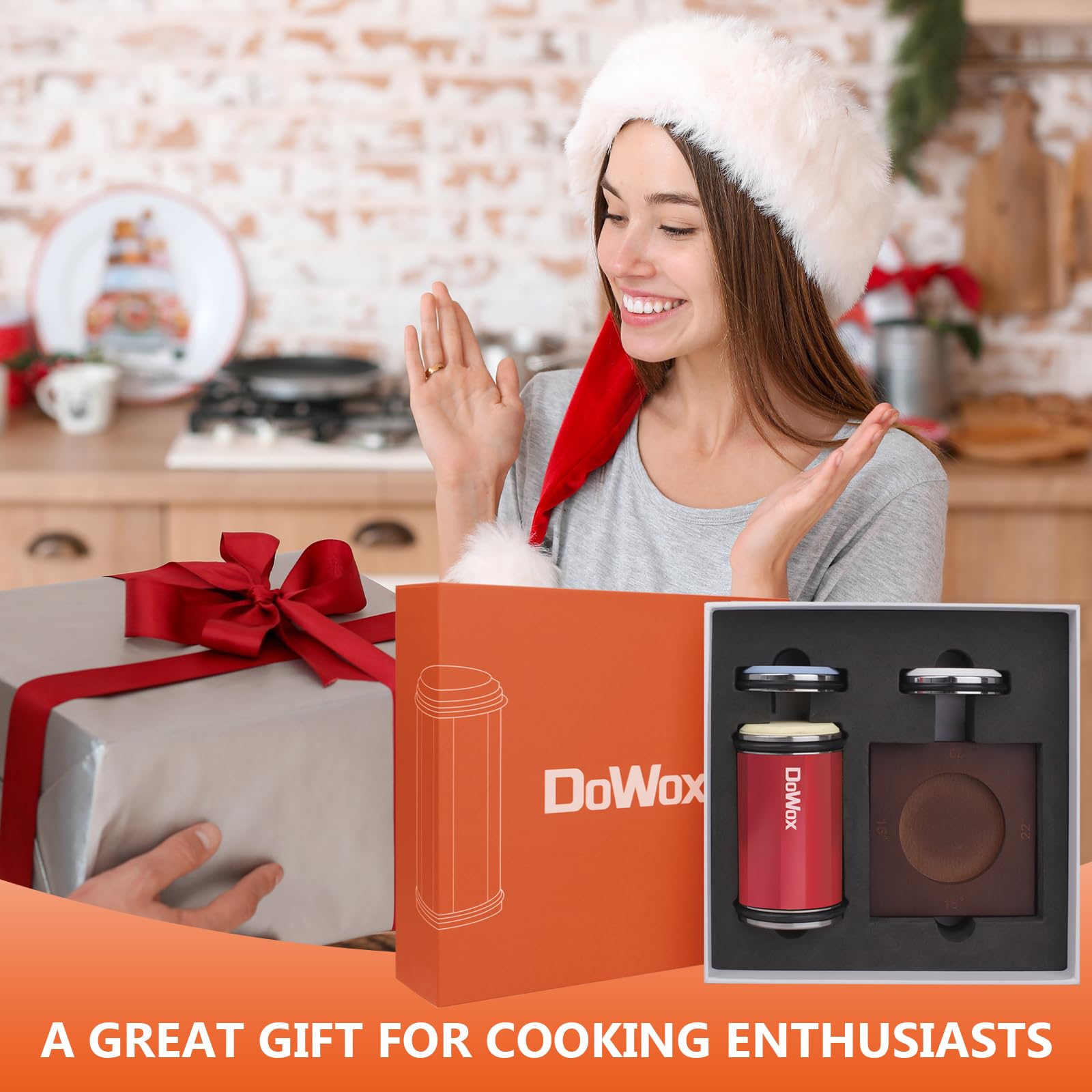 DOWOX Longer Rolling Knife Sharpener with Leather Strop, Upgraded Rolling Knife Sharpening with 4 Degree Angle and 4PCS Replaceable Honing Discs, Easy to Sharpen Ktichen Knives, Red, DW-RS2-Red