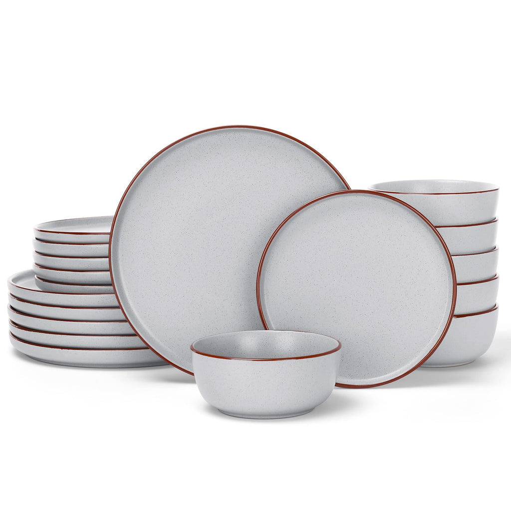 Famiware Mercury 12-Piece Stoneware Dinnerware Set, Multi-color