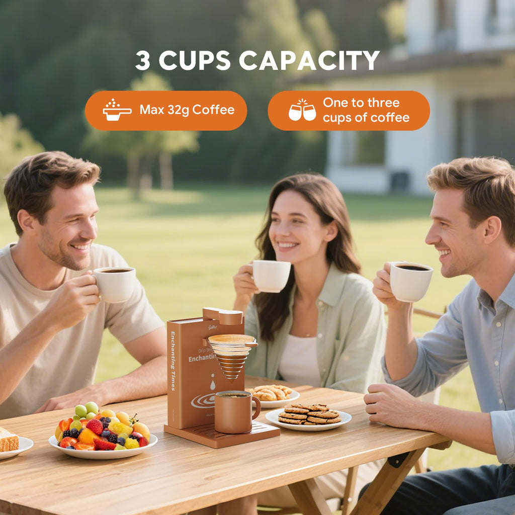 i Cafilas Portable Detachable One Cup Coffee Maker,Automatic Pour Over Coffee Maker, Portable Drip Coffee Maker with Reusable Filter for Home,Office,Hotel,Traveling or Business Trip,300ml,10oz