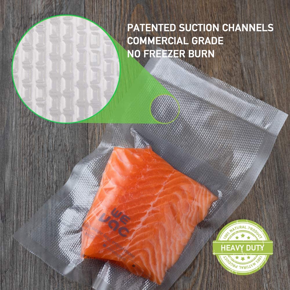 Wevac Vacuum Sealer Bags for Food, 8"x100' & 11"x100' Rolls with Cutter Box