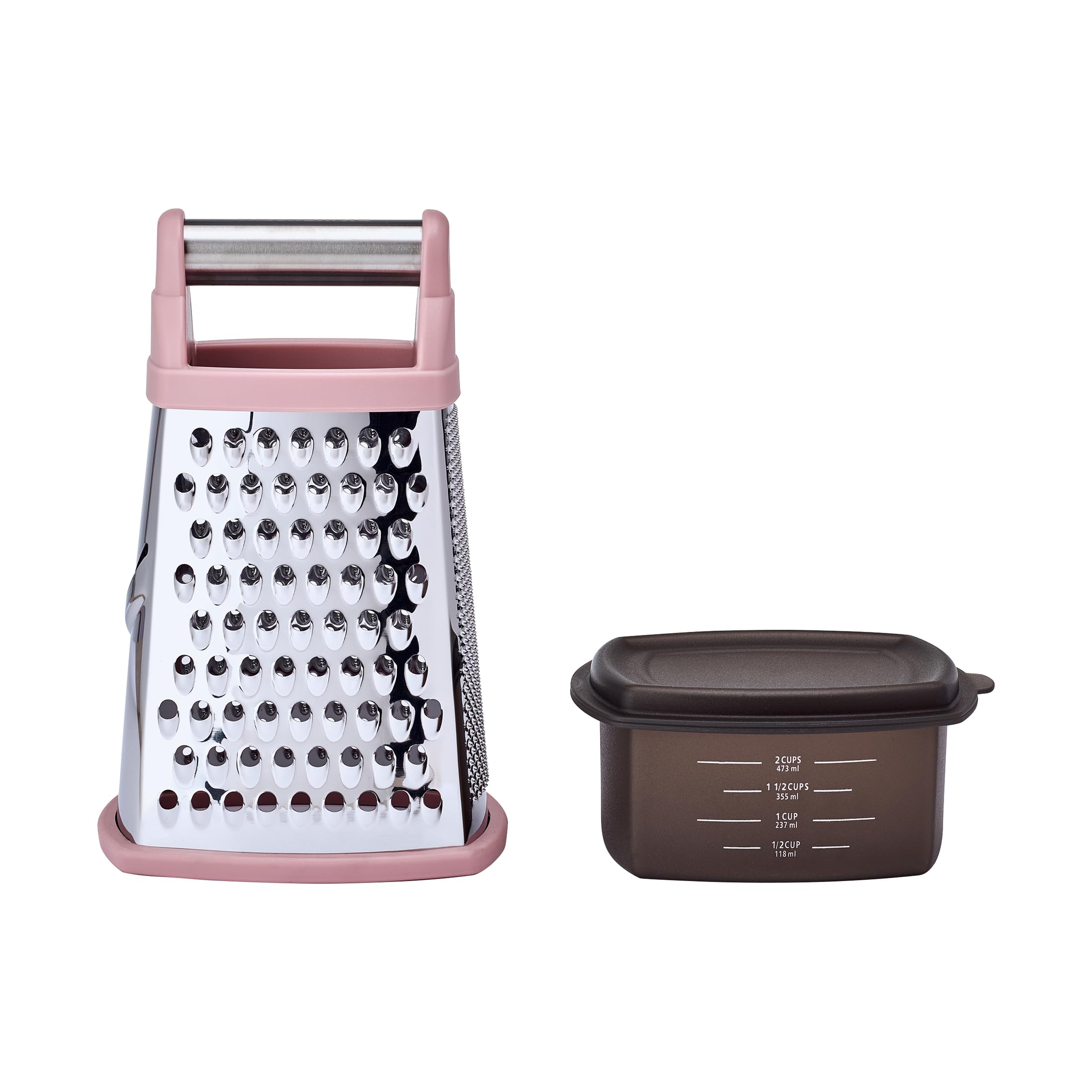 KitchenAid Gourmet Box Grater, Dried Rose, 10 Inch