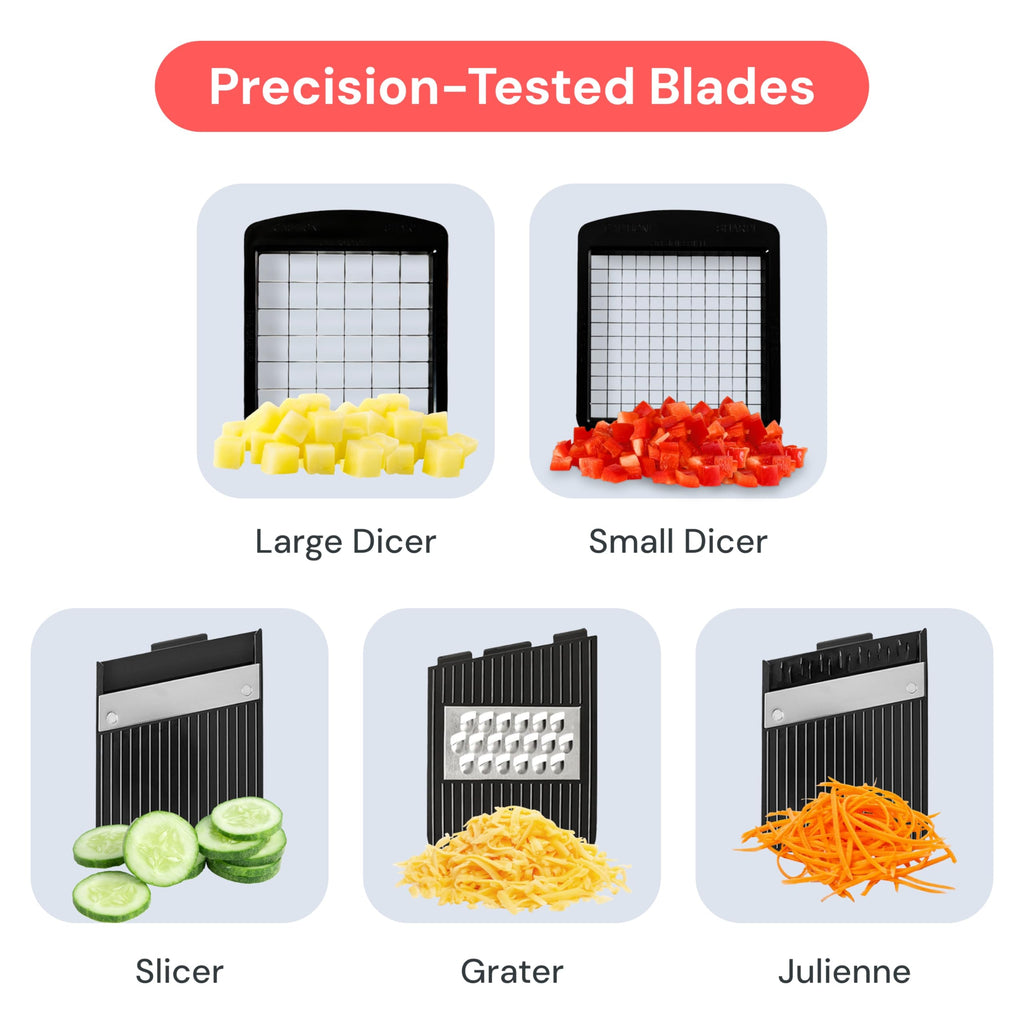 Fullstar Pro XL Vegetable Chopper & Mandoline Slicer w Pull-Out Catch Tray