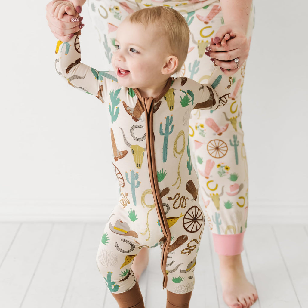Little Sleepies Baby Pajamas, Caramel Ready to Rodeo, Newborn