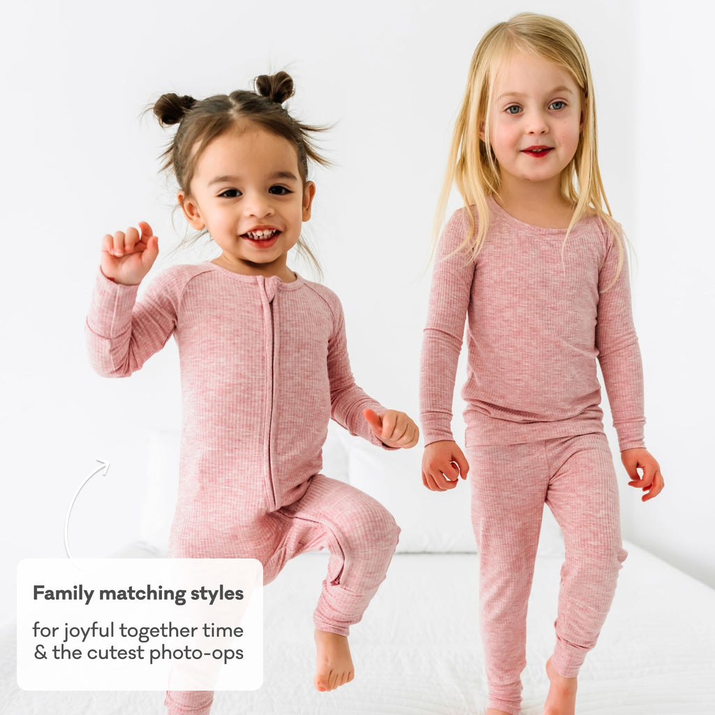 Little Sleepies Baby Pajamas, Heather Mauve, 6-12M