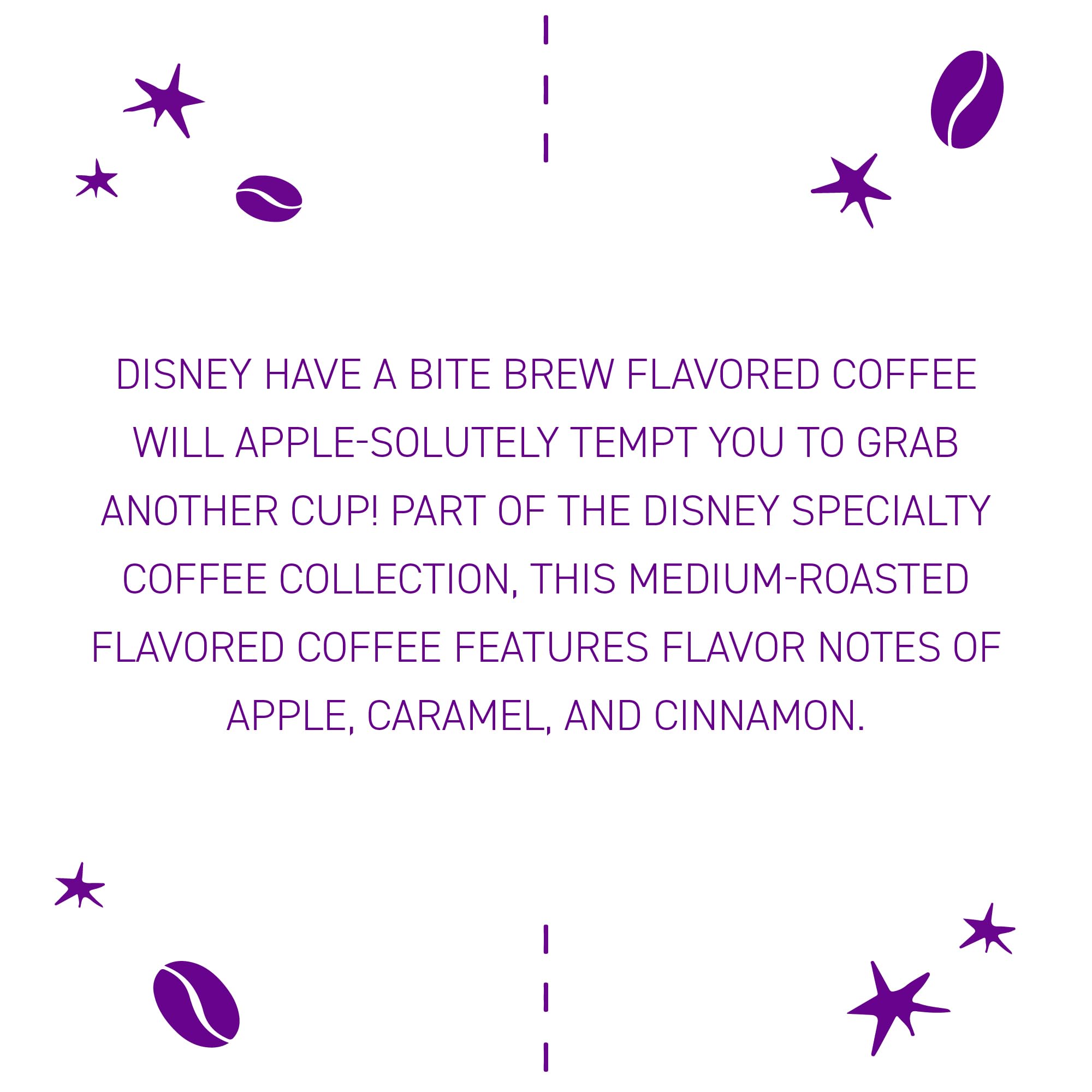 Joffrey's Coffee - Disney Have a Bite Brew, Artisan Medium Roast, Flavored Coffee with Cinnamon, Apple & Caramel Notes, Brew or French Press (Ground, 11oz)