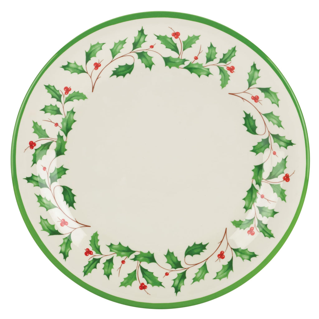 Lenox 863669 Holiday 4-Piece Melamine Dinner Plate Set, Christmas Dinnerware, Hosting
