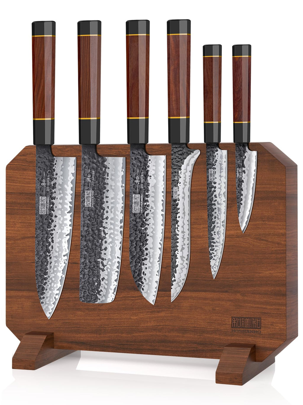 HOSHANHO 7 Pcs Knife Set with Magnetic Block, Japanese Kitchen Knife Set