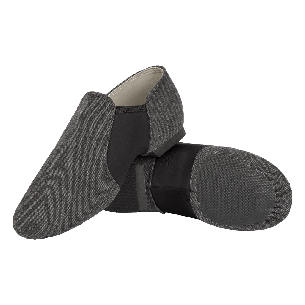 Linodes Unisex 09 Canvas Upper Slip-on Jazz Shoe for Women and Men's Dance Shoes-Darkgrey 5M