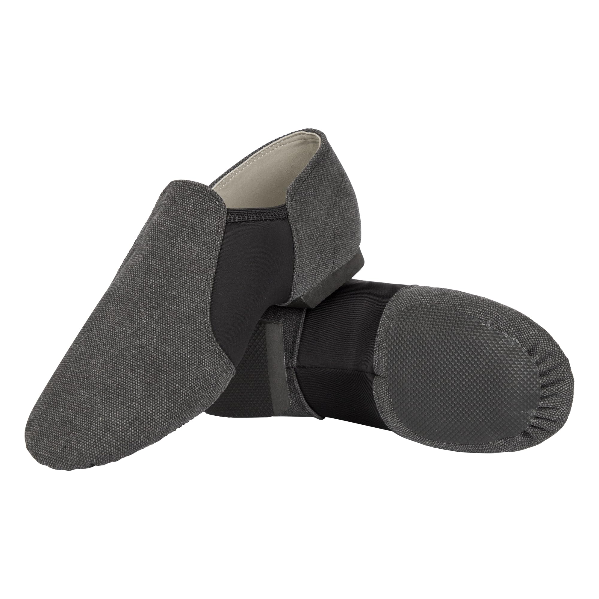Linodes Unisex 09 Canvas Upper Slip-on Jazz Shoe for Women and Men's Dance Shoes-Darkgrey 4.5M