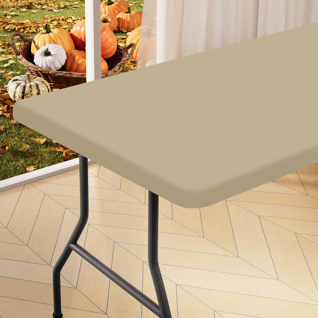 homing Rectangle Table Cloth Cover 4 Foot Teal Elastic Fitted Tablecloth