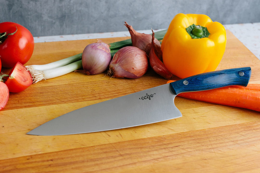 Middleton Made Knives Echo 8 Inch Chef Knife, AEB-L Stainless, Blue
