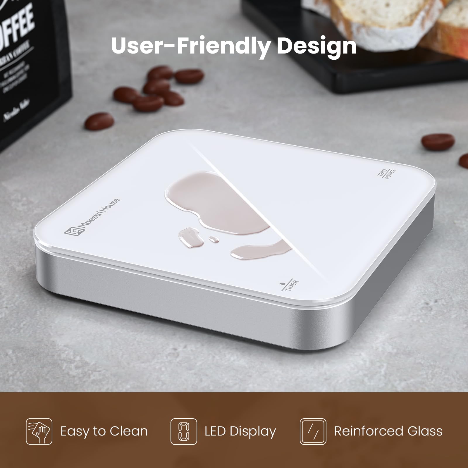 Maestri House S2 Espresso Coffee Scale with Timer 0.1g Precision Shot Scale