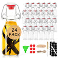 Ruckae 24pack 4oz Swing Top Glass Bottles with Airtight Lids for Vanilla