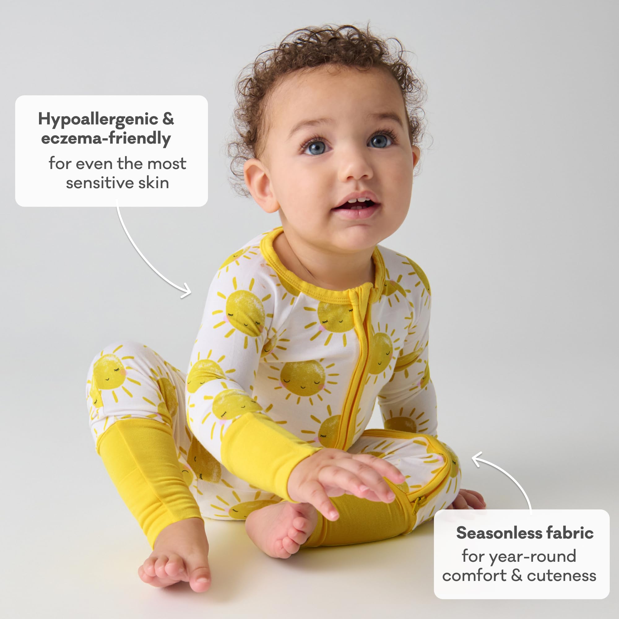 Little Sleepies Baby Pajamas, Sunshine, Preemie