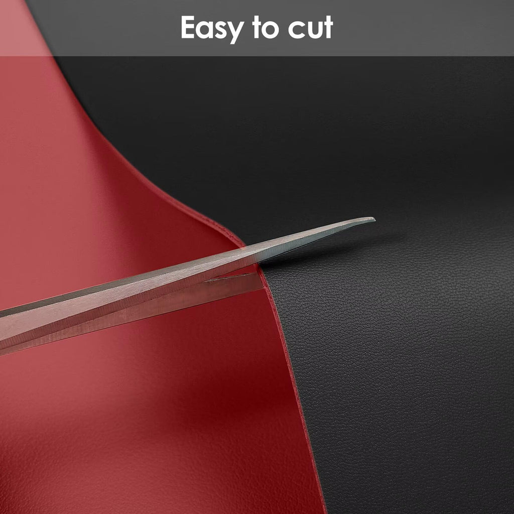 Zinkooat Faux Leather Table Cover,1.8mm Thick,42x84 Inch Table Protector,Table Protector for Dining Room Table,Dining Table Cover,Dining Table Protector.(Black+Wine Red,42x84)