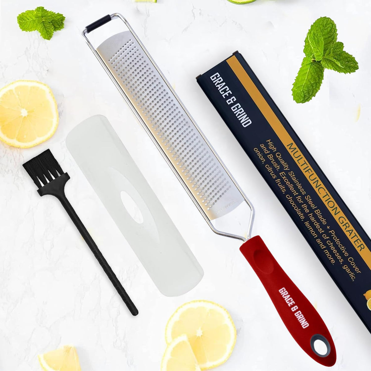 Premium Kitchen Lemon and Parmesan Cheese Zester-Versatile Spiralizer for Fruits, Vegetables, Garlic, and Citrus Finest Food Shredder and Peeler - Essential Zesting Tool for Culinary Enthusiasts