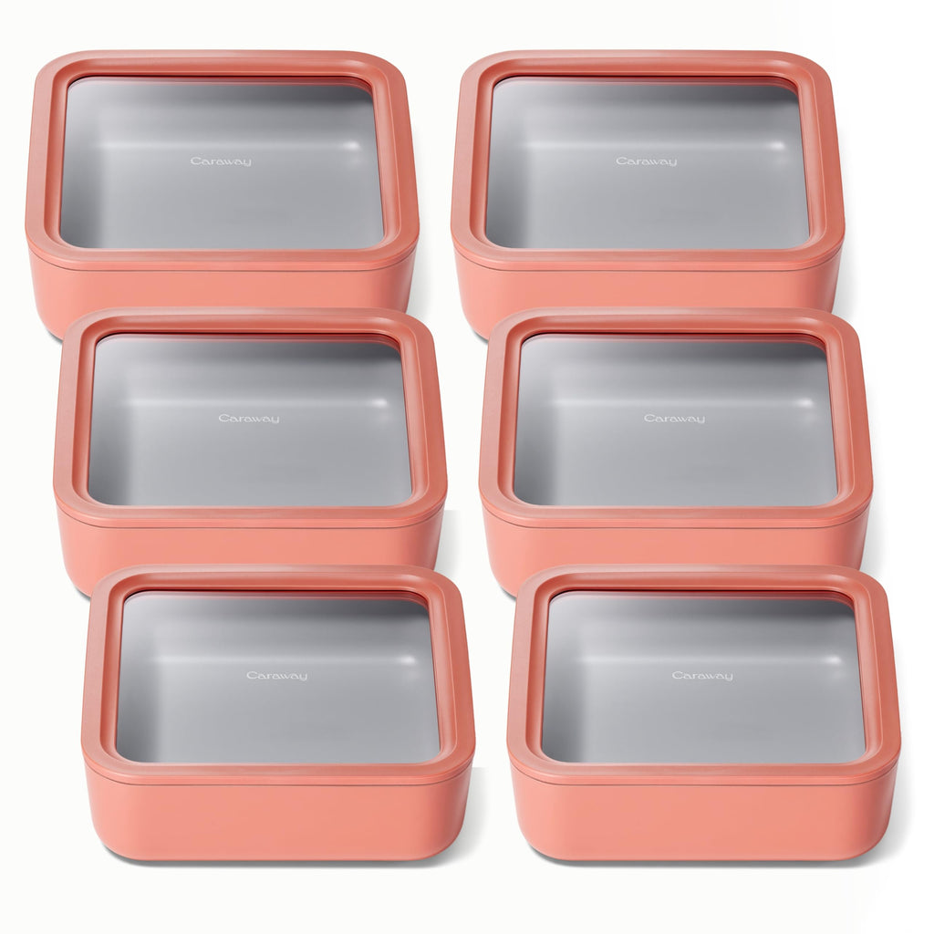 Caraway 6-Piece Glass Food Storage Container Set