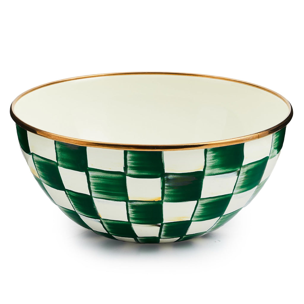 MACKENZIE-CHILDS Everyday Bowl, Extra Small, Black-and-White Courtly Check