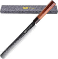 FINDKING Brisket Slicing Knife 12 Inch, Sharp Carving Knife for Meat, BBQ, High Carbon Steel Blade, African Rosewood Octagonal Handle (Dynasty Series)