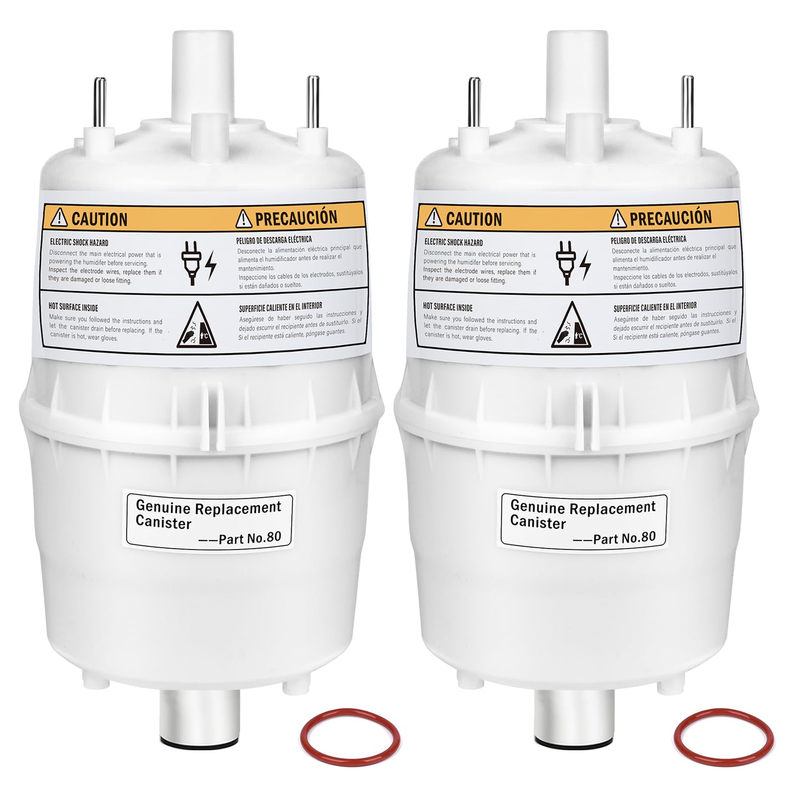 80 Canister Substitute for Aprilaire 800 Replacement Canister OEM, 80 Steam Canister Replacement for Aprilaire 800 Canister, 80 Canister for Aprilaire 800 801 865 866 Whole House Humidifiers 2 Pack