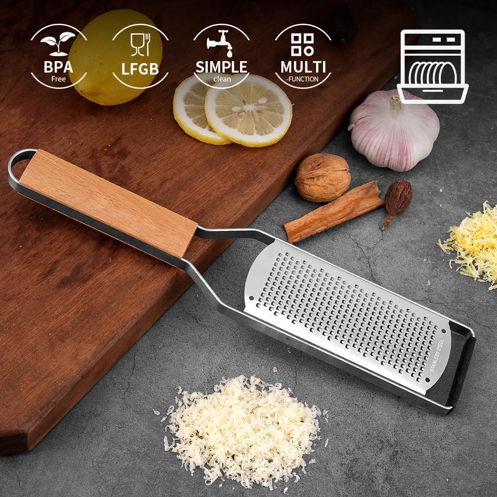 AGIgear Professional Cheese Graters for Kitchen Stainless Steel Handheld