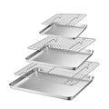 TeamFar Baking Sheet with Rack, Stainless Steel Sheet Pan-16/12.5/9 Inch