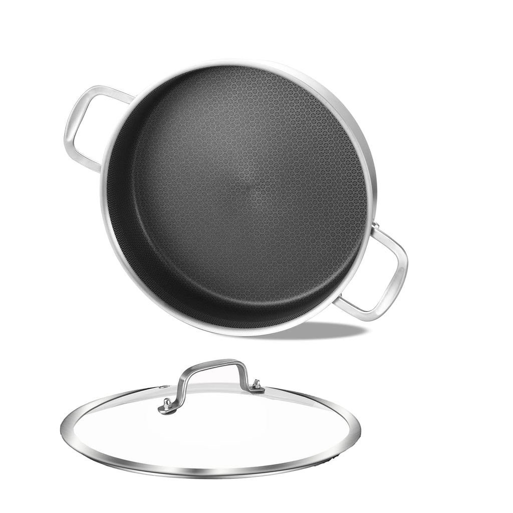 LOLYKITCH 2.8-Quart Small Deep Skillet with Lid | 10 Inch | 2-3 Servings