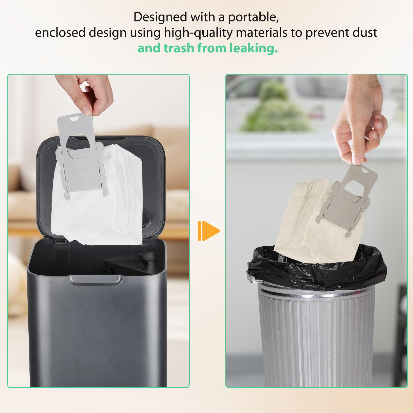 6 Pack Roomba Replacement Parts - Vacuum Bags for iRobot Roomba i7+, i1+, i2+, i3+, i4+, i5+, i6+, i8+, j6+, j7+, j8+, j9+, s9+, Combo i5+, j5+, j7+, j9+, High-Efficiency Dirt Disposal Bags