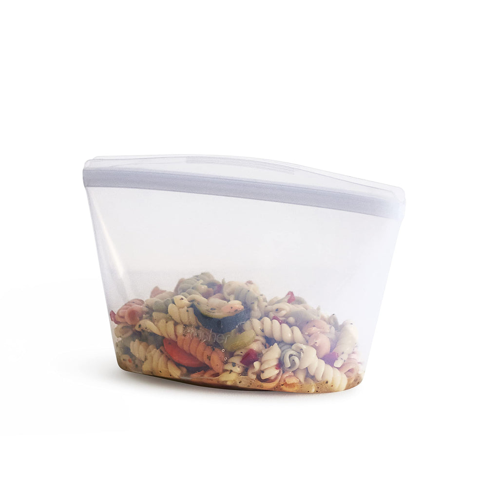 Stasher Silicone Reusable Storage Bag, 2-Cup Bowl, Reusable Freezer Bag, Microwave, Dishwasher, Oven Safe, Sous Vide, Lunch Containers, Eco Friendly, Food Storage Bags, Snack Bags, 16 oz, Lavender