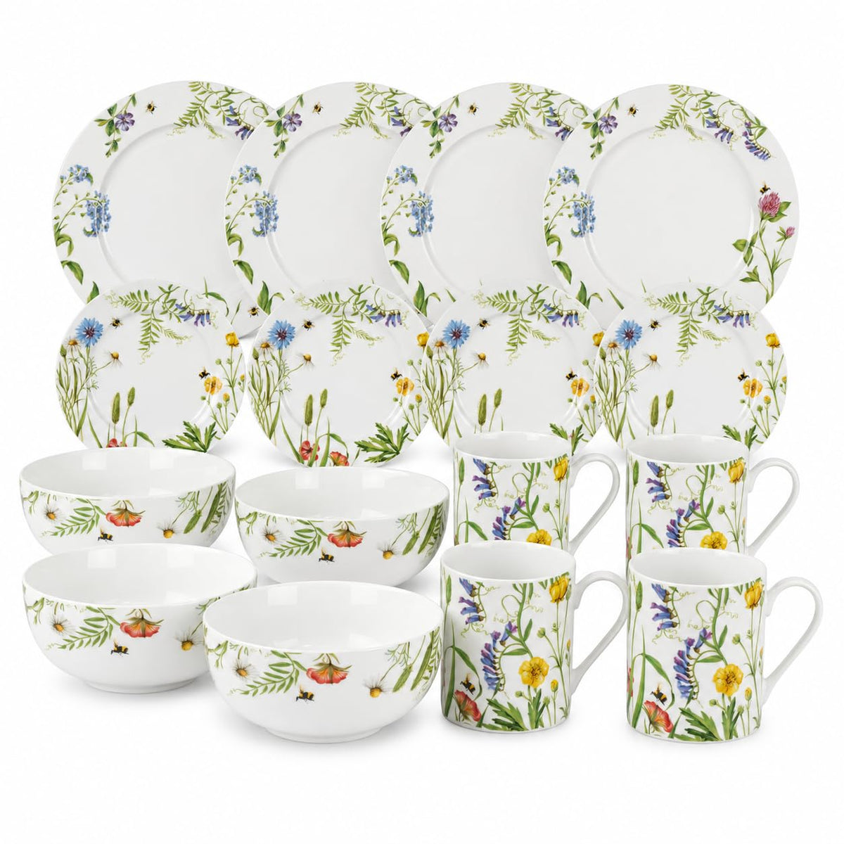 Portmeirion – Portmeirion Home – Dinnerware Set – Blue Indigo, Set of 16
