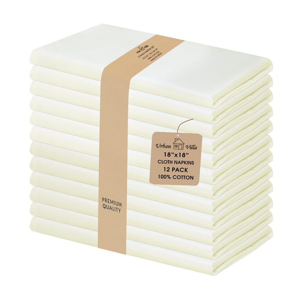 Urban Villa Cloth Napkins Cotton 20x20 (Set of 12) Rust
