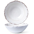 LEHAHA Extra larger Melamine serving bowl set, Coastal 13.75 Inch 130 Oz Large Fruit Bowl, Pasta Bowl, Set of 2, Serving Dishes for Entertaining, Vibrant Color Large Bowl for Party…
