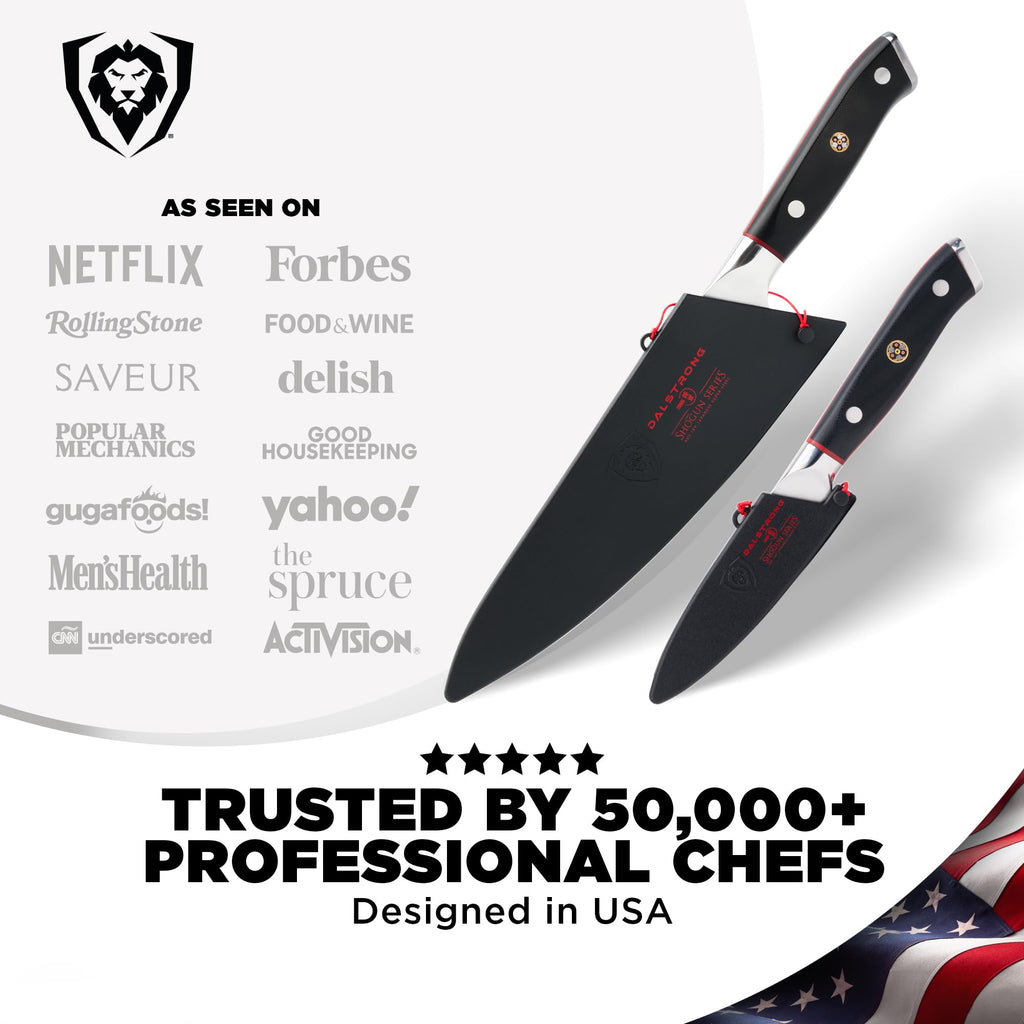 Dalstrong 2-Piece Japanese Knife Set — 8" Chef (Gyuto) + 3.5" Paring — 66-Layer Damascus AUS-10V Steel (8–12° Edge), G-10 Handles — Shogun ELITE For Sushi, Precision Prep & Serious Home Cooks